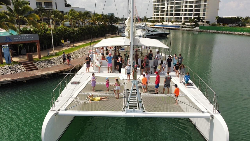large catamaran with amazing features for a private catamaran tour